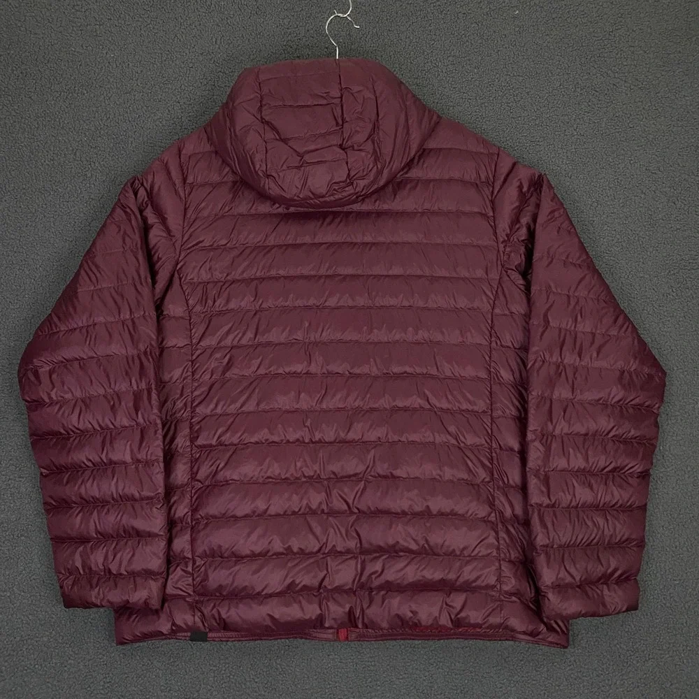 REI Co-op Puffer Jacket Mens XL Burgundy 650 Down Hoodie